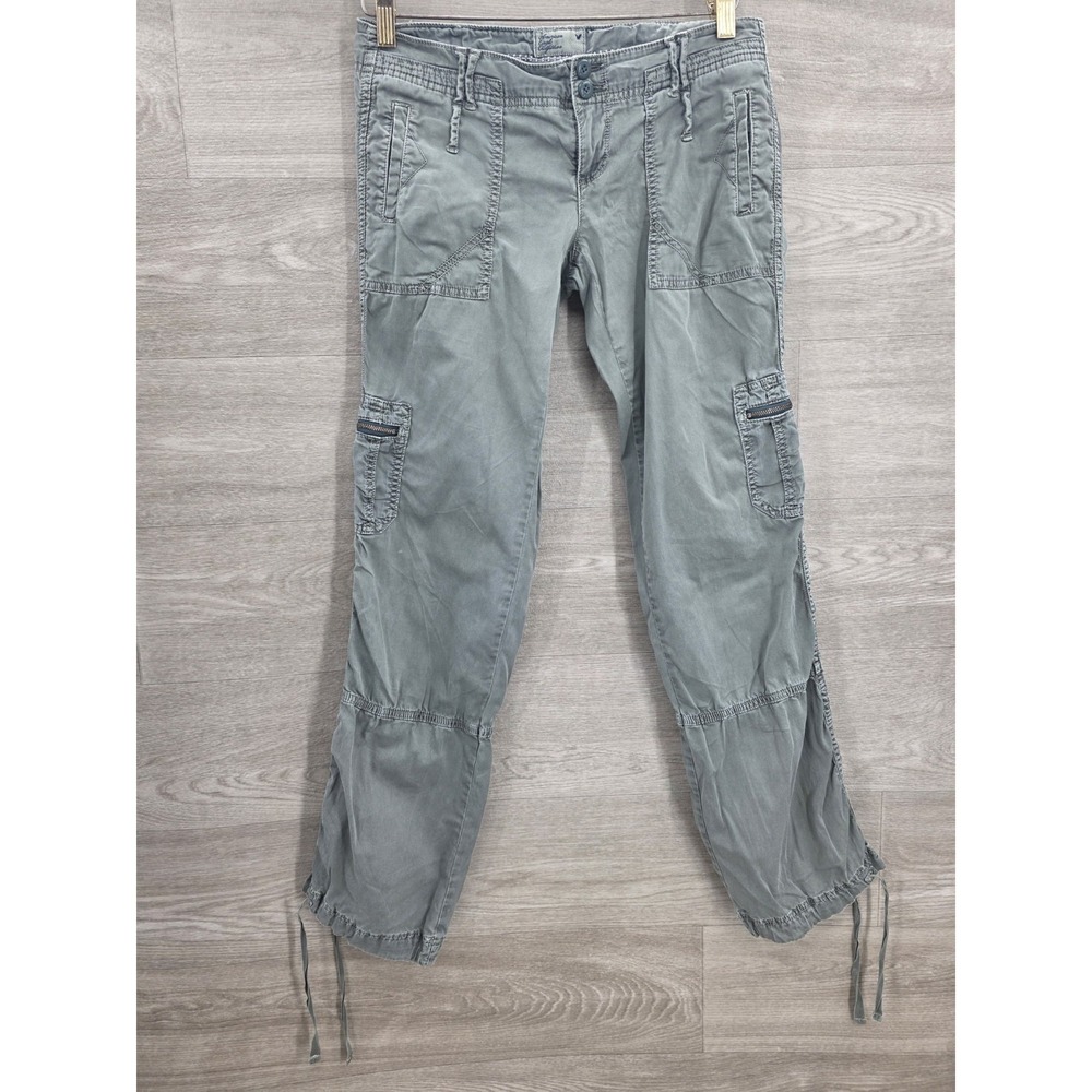 American Eagle Cargo Pants Women Green Stretch No Size Tag See Measurement 29x37